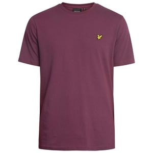 Donkerpaars T-shirt met Lyle & Scott-logo op de borst