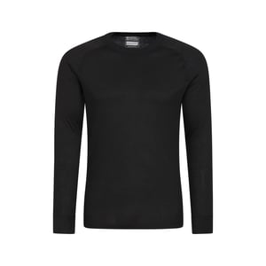 Mountain Warehouse Heren Talus Ronde Hals Thermo Top met Lange Mouwen (Zwart)