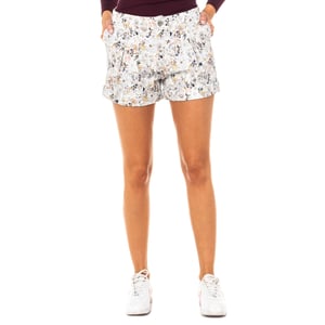 Korte broek met gezoomde onderkant en riemlussen LWB003 dames