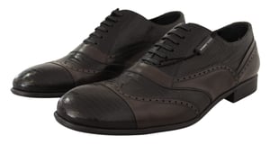 Dolce & Gabbana Bruine Huidleren Oxford Dress Schoenen voor Herren