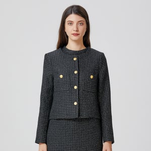 Tweed blazerpatch met zakken