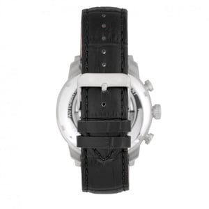 Heritor automatisch Arthur semi-skelet lederen band horloge met dag/datum