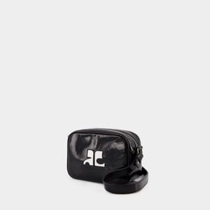 Reedition Camera Schoudertas - Courreges - Leer - Zwart