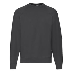Fruit of the Loom Heren Klassiek 80/20 Raglan Sweatshirt (Licht Grafiet)