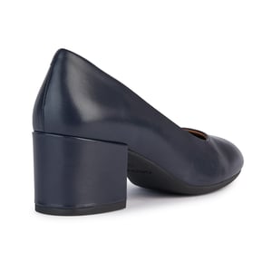 Geox D ELEANA A Leren Rund Volnerf Vrouwenhakken Navy