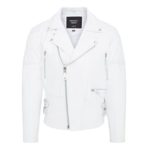 Heren koeienhuid lederen Brando bikerjack - Garland