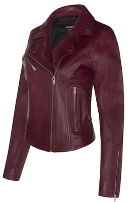 Dames klassiek leren Brando bikerjack-Loughton