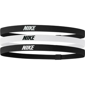 Nike Hoofdband in gemengde breedte (set van 3) (Zwart/Wit)