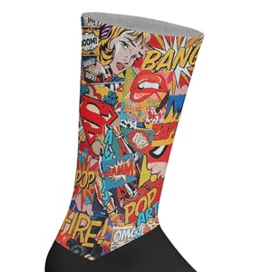 Lange uniseks sokken met elastische print