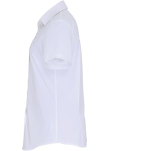 Premier Dames/dames Stretch Fit Poplin Korte Mouw Blouse (Wit)