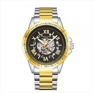 Met de hand gemonteerd, beperkt verkrijgbaar, automatisch Techtonic Two Tone-horloge van Anthony James