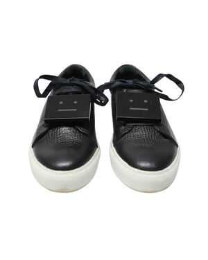 Acne Studios Adriana Lage Sneakers in Zwart Kalfsleer