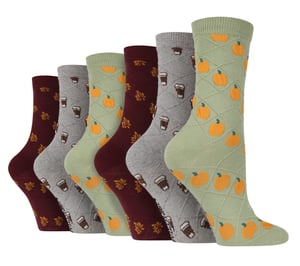 Wildfeet - 6 Paar Multipack Dames Gebreide Boot Sokken - Herfst Sokken - Herfst