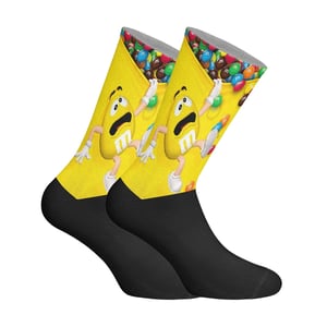 Lange uniseks sokken met elastische print