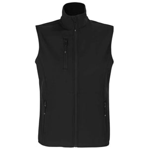 SOLS Dames/dames Falcon Softshell gerecyclede bodywarmer (Zwart)