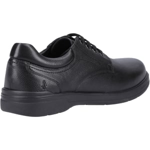 Hush Puppies Marco Leer Heren Zwart Veterschoenen
