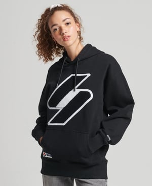 Superdry Code Logo Chenille Oversized Hoodie