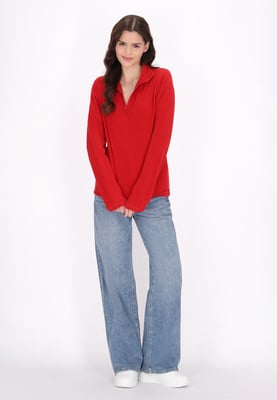 Mymo Fleece trui Dames rood