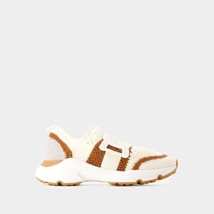 Sport Run Sneakers - <#Tod's#> - Canvas - Beige