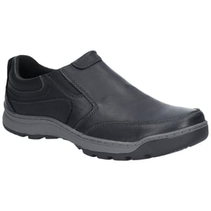 Hush Puppies Heren Jasper Slip On Lederen Schoenen (Zwart)