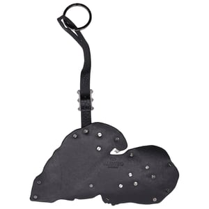 Valentino Panther Tas Sleutelhanger in Zwart Leer