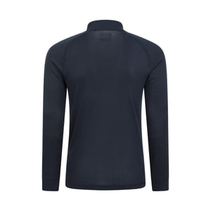 Mountain Warehouse Heren Talus Zip Neck Thermo Top met lange mouwen (Marine)
