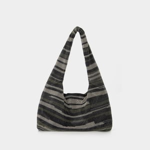 Hobo Crystal Mesh Armpit Bag - Kara - Strass - Zwarte Strepen