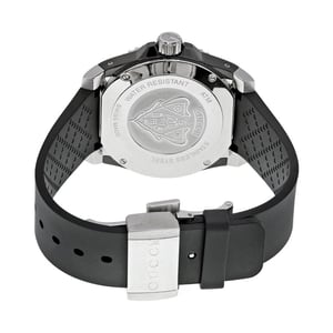 Gucci YA136303 Dive zwarte wijzerplaat siliconen band herenhorloge