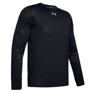 Under Armour Lange Mouw Crew Neck Zwart Heren Kwalificatie Top 1342930 001