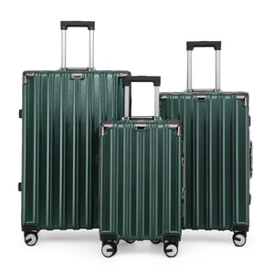 Hardshell Groene Kofferset Robuuste 8 Wiel Bagage Cabine Koffer Tas