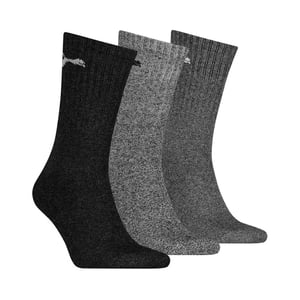 Puma Unisex Sportsokken voor volwassenen (set van 3 stuks) (Grijs)