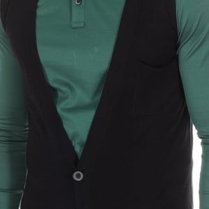 Herenvest met V-hals en knoopsluiting BEH0224