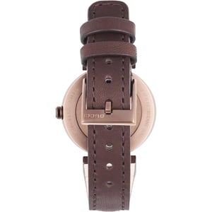 Gucci YA133504 In elkaar grijpende bruine wijzerplaat dames horloge