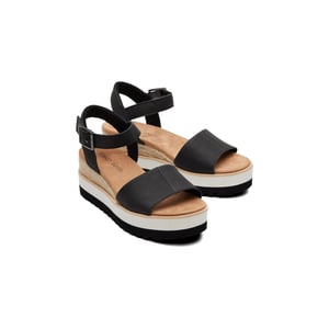 TOMS Diana Leer Damesschoenen Zwart