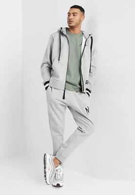 Nike Air heren trainingspak met doorlopende ritssluiting volledig in grijs