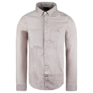 Armani Exchange Oxford Heren Rood/Wit Overhemd