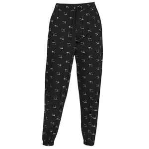 Nike all-over logo zwarte dunne trainingsbroek