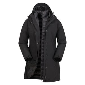 Mountain Warehouse Dames/Dames Alaska Lange 3 in 1 Jas (Jet Zwart)
