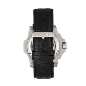 Reign Commodus automatisch skelet horloge met leren band