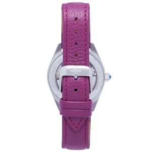 Keizerin Magnolia Automatic MOP Skeleton Dial Leather-Band Watch