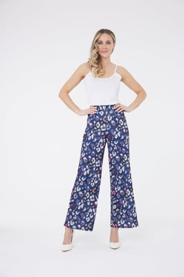 Pinky Broek Met Wijde Pijpen - Paars