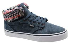 Vans Off The Wall Atwood Hi Top Lace Up Blauw Leer Dames Trainers VOTDX0 B39C