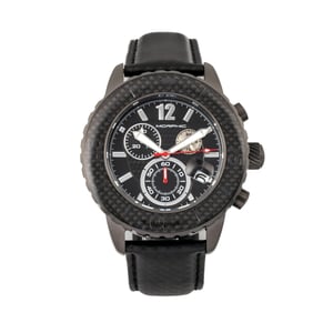 Morphic M51-serie chronograaf horloge met leren band met datum