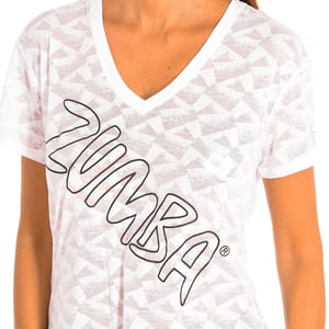 Dames t-shirt met korte mouwen en V-hals Z1T00587