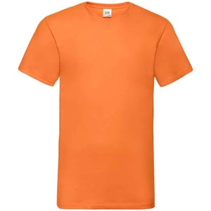 Fruit of the Loom Heren Waarde V Hals T-shirt (Oranje)