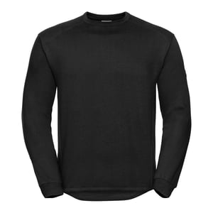 Russell Heren Spotshield Sweatshirt met zware ronde hals (Zwart)