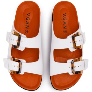 V.gan Vegan Pruimen Voetbed Schildpad Sandalen