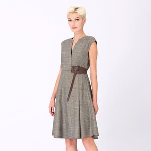 Trapeze -jurk met kruiseffect