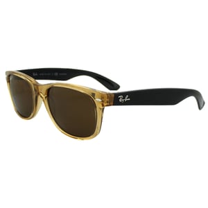 Ray-Ban Zonnebril New Wayfarer 2132 945/57 Honey Crystal Bruin Polarized 55mm