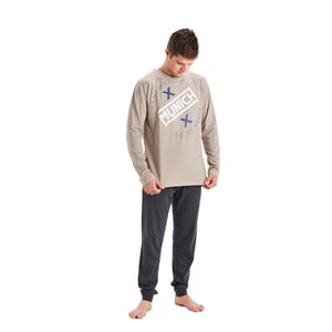 Winterpyjama lange mouw ronde hals MU1 heren